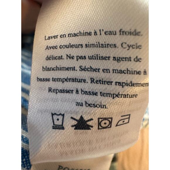 Faherty Linen Mechanic Overall Jumper in Railroad Stripe Size Small - Picture 10 of 14